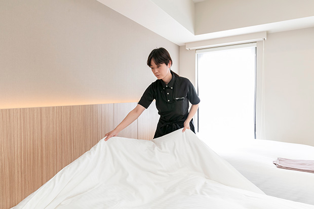 ホテルベッドメイク